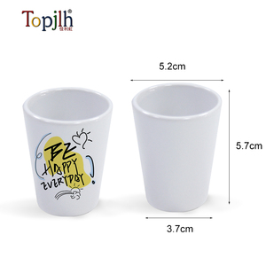 Topjlh 1.5oz sublimation blanc <span class=keywords><strong>verre</strong></span> à liqueur de spiritueux en céramique blanc design personnalisé porcelaine hub style <span class=keywords><strong>verre</strong></span> à whisky - Product Image 5