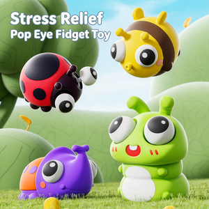 Jouet anti-stress Kawaii Pop Eye Insect Squishy Fidget : chenille, abeille, coccinelle, <span class=keywords><strong>coléoptère</strong></span> – Décoration de bureau originale - Product Image 2