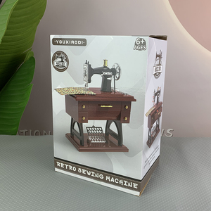 Boîte à musique vintage en forme <span class=keywords><strong>de</strong></span> machine à coudre, rétro, à remonter, mini ornement <span class=keywords><strong>de</strong></span> bureau, décoration d'intérieur, <span class=keywords><strong>cadeau</strong></span> <span class=keywords><strong>de</strong></span> mariage ou d'anniversaire - Product Image 3