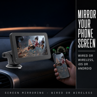 Pemutar MP5 Mobil Portabel Layar 2.5D TV WiFi Dual-band Kabel Nirkabel CarPlay Android Auto 1024x600 Layar 7 Inci Mirroring