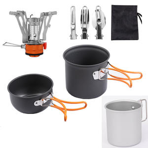Outdoor Lightweight Pot Set 1-2L Nonstick Portable <b>Cookware</b> for Camping and Picnics - Product Image 4