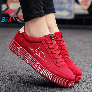 Zapatillas de Lona Rojas Nuevas de Primavera Otoño 2025 para Mujer, Edición Coreana, Versátiles, Transpirables, Ligeras, Antideslizantes, para Estudiantes de Secundaria - Product Image 2