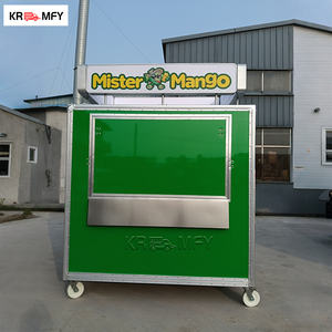 Kiosque alimentaire mobile rapide pour restaurant extérieur, design de remorque de concession pour bonbons et jus, avec bar à traiteur - Product Image 5