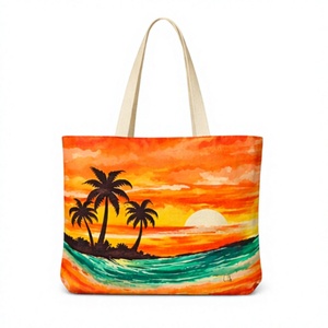 Sac fourre-tout en toile de coton COTTON FIELD, logo personnalisé imprimé, sac de shopping réutilisable avec votre design, pour les voyages - Product Image 3
