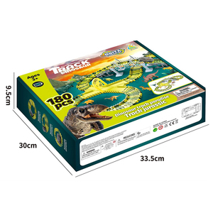 Set de Juego de Pista de Dinosaurios <span class=keywords><strong>Paradise</strong></span>, 220 Piezas, Pista Orbital de Ensamblaje DIY, Juguete de Plástico ABS para Educación - Product Image 6