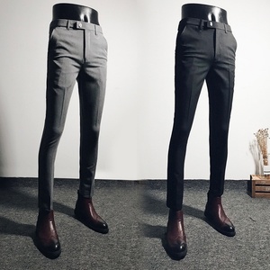 Pantalones Casuales de Negocios, Elásticos, Ajustados, Estilo Coreano, para Hombre - Product Image 4