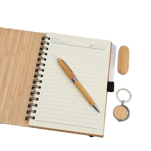 Executive Bamboo Gift <b>Set</b>: Personalized <b>Notebook</b>, Keychain, & Pen - Elegant Corporate Gifts & Employee Appreciation - Product Image 2