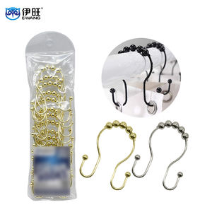 Crochet de rideau de douche double face en acier inoxydable pour serviettes de salle de bain et de cuisine - Product Image 1