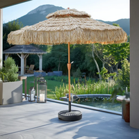 Parasol de jardin en paille artificielle Meiqi pour l'extérieur, idéal pour les villas, les complexes hôteliers et les maisons d'hôtes