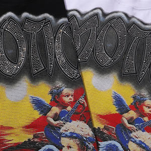 เสื้อยืดแขนสั้นผู้ชาย คุณภาพสูง ลายพิมพ์เรโทร MIXED EMOTIONS สไตล์สตรีทแคชชวล ฮิปฮอป ผ้าฝ้าย 100% - Product Image 6