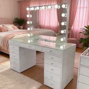 Vente en gros d'usine, éclairage moderne, miroir de coiffeuse, <span class=keywords><strong>commode</strong></span> de <span class=keywords><strong>chambre</strong></span> à coucher - Product Image 4