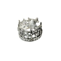 Couronne Vintage Croix Bague Ouverte Élégant Bijoux en Cuivre pour Anniversaire Personnalisé Niche Dark Style-X