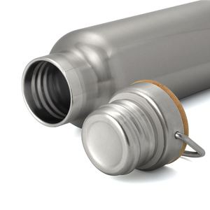 Bouteille isotherme en acier inoxydable blanc de 500 ml, anti-fuite, sous vide, pour sublimation, avec couvercle en bambou, pour bureau, maintien au chaud 6-12 heures, vente en gros - Product Image 3