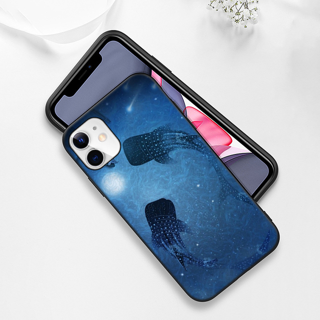 Luxury Fashion Hot Sale Whale Shark Shock-proof Soft Tpu Mobile Phone Case for Phone 17 16 15 14 Pro Max Phone Cover