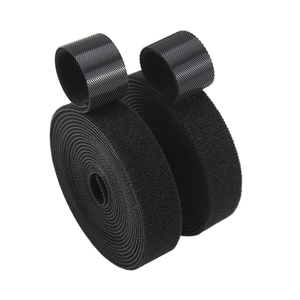 <strong>Black</strong> Back To Back Velcro <strong>Tape</strong> Colorful Self-adhesive Reusable Fastening <strong>Hook</strong> <strong>and</strong> <strong>Loop</strong> Straps Wires Cords - Product Image 4