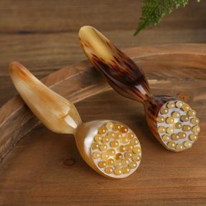 Masajeador corporal con forma de loto para espalda y piernas, masajeador de acupuntura con forma de cuerno, tendón gua sha - Product Image 2