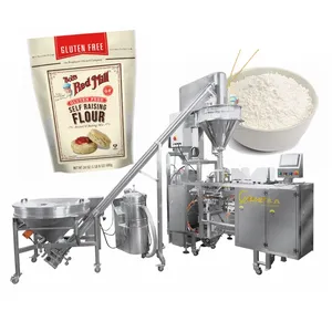 Automatic Baking Powder Self Raising Flour Gusseted Pouch Mini Doypack Packaging Packing Machine