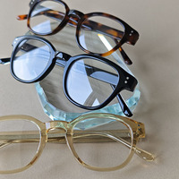 Montures de lunettes rondes à monture complète noires unies unisexe pour la correction de la vue adultes toutes formes de visage