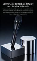 Microphone portable sans fil dynamique en plastique pour karaoké à domicile, avec récepteur de charge monocanal universel