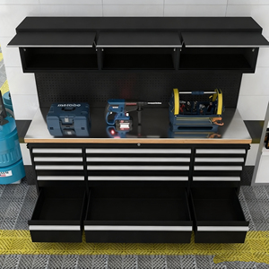 CYD Heavy-Duty Movable Garage Storage Combination Tools Cabinet Industrial <strong>Roller</strong> 15 Drawers Stainless Steel Cart Powder Coating - Product Image 6