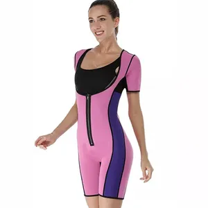 weight loss neoprene hot pink shapewear shaper workout jumpsuit women full body sauna suit