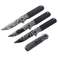 Couteau de chasse pliant EDC en acier 3Cr13 de qualité industrielle, avec motif 3D amovible (Aigle, Sanglier, Ours), pour petites commandes en gros