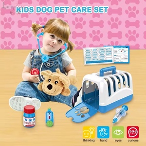 Ensemble de jeu d'imitation vétérinaire pour enfants de 2 à 14 ans avec table d'examen pour animaux en plastique et outils médicaux, <span class=keywords><strong>jouet</strong></span> de jeu de rôle docteur animal - Product Image 2