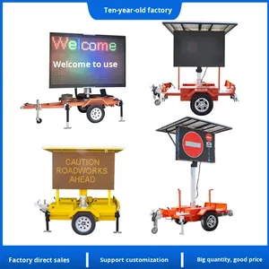 Thương mại nước ngoài towable giao thông hướng dẫn Màn hình Trailer gắn năng lượng mặt trời di động màn hình hiển thị xe gắn thông tin màn hình chính - Product Image 5