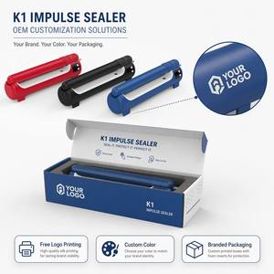 Scelleuse thermique à impulsion K1 ABS 21 cm, <span class=keywords><strong>machine</strong></span> à sceller les sacs en plastique manuelle, contrôle de température 1-9, affichage LED pour la cuisine, l'emballage alimentaire PE PP - Product Image 5