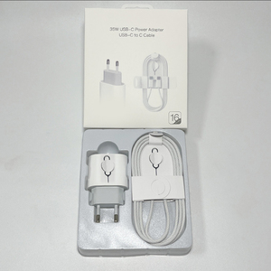 Adaptador PD de 35W QC3.0 USB Tipo C, <span class=keywords><strong>Cargador</strong></span> Rápido con Enchufe EU/US/UK, Cable de Carga USB C para <span class=keywords><strong>iPhone</strong></span> 14, 15, 16, 17, 18, 13 Pro Max - Product Image 1