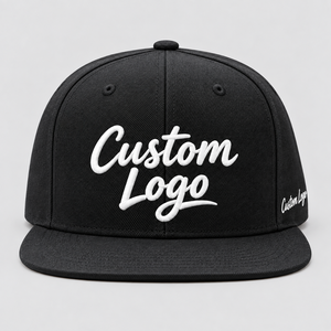 Gorras al por mayor con visera plana, de 5 y 6 paneles, estilo hip hop, gorras de béisbol, con impresión de logotipo personalizado, gorras snapback para hombre - Product Image 3