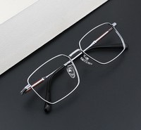 H2304 Vente directe usine – Lunettes rétro solides en titane pur, monture intégrale durable, unisexe, rectangulaires, pour adultes professionnels
