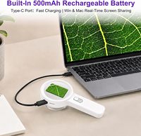 Portable 200X HD Digital Magnifier Manual Focus Microscope Camera Toy With LED Light Support Picture Video