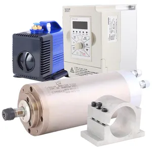 HQD Cnc mili yönlendirici Motor invertör 1.5kw yüksek hız 24000rpm frekans 400hz kiti su soğutma ile Er11 Motor