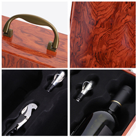 Caja de Regalo de Vino de Madera de Lujo Personalizada, Cajas de Vino de Madera Dobles para Licores, Vino y Champán, Cierre Magnético, Plegable