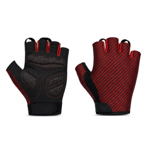 Custom <b>Half</b> Finger Cycling Gloves Carbon Fiber Print Anti <b>Slip</b> Gel Pad Racing Bike Gloves Wholesale OEM - Product Image 1