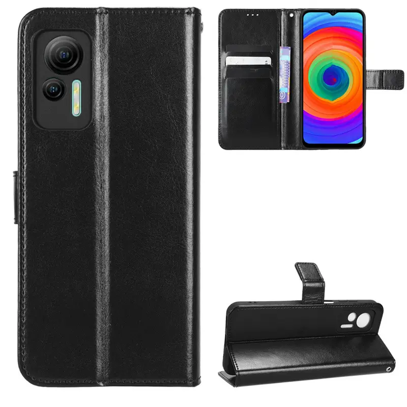 PU Leather Flip Wallet Mobile Phone Case For Ulefone Note 14 Crazy horse Stand Holder Phone