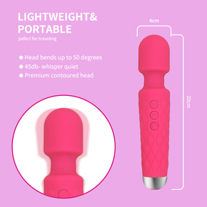 Massaggiatore AV Wand Elettrico Portatile con 20 Frequenze, <span class=keywords><strong>Masturbatore</strong></span> <span class=keywords><strong>per</strong></span> Adulti, Dildo Vibratore Wand, Sex Toy <span class=keywords><strong>per</strong></span> Donne - Product Image 2