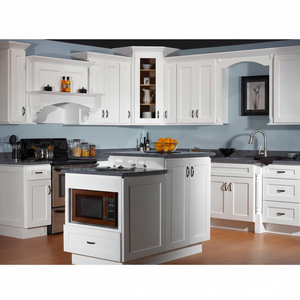 RTA ชุดตู้ไม้ปั่นสีขาวทึบสไตล์อเมริกันแบบโบราณพร้อมประกอบ - Product Image 1