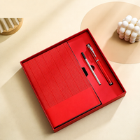 Carnet en cuir PU avec stylo à bille métallique, ensemble cadeau pour entreprise, papeterie personnalisée avec logo, cadeau