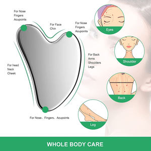 Planche de Gua Sha faciale en acier inoxydable médical 304 pour usage domestique, logo personnalisé, réduit les rides, outil de massage facial en métal pour le soin de la peau - Product Image 5