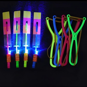 Slingshot lumineux à <span class=keywords><strong>LED</strong></span>, jouet amusant pour enfants, jeu de fête, cadeau avec flèches en caoutchouc éclairantes, lance-flèches, catapulte - Product Image 6