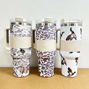 Nouvelle Tasse Isotherme en Acier Inoxydable à Double Paroi avec Impression Camouflage Personnalisée, Style Western Tendance, pour Sport et Voyage en Extérieur - Product Image 6