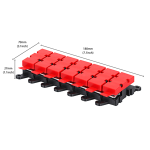 Bloc de fusibles MIDI en plastique <span class=keywords><strong>12V</strong></span> 200A, étanche, 6 voies, 7 modules, boîte à fusibles multipolaire avec 6 fusibles, couvercle résistant à la chaleur - Product Image 2
