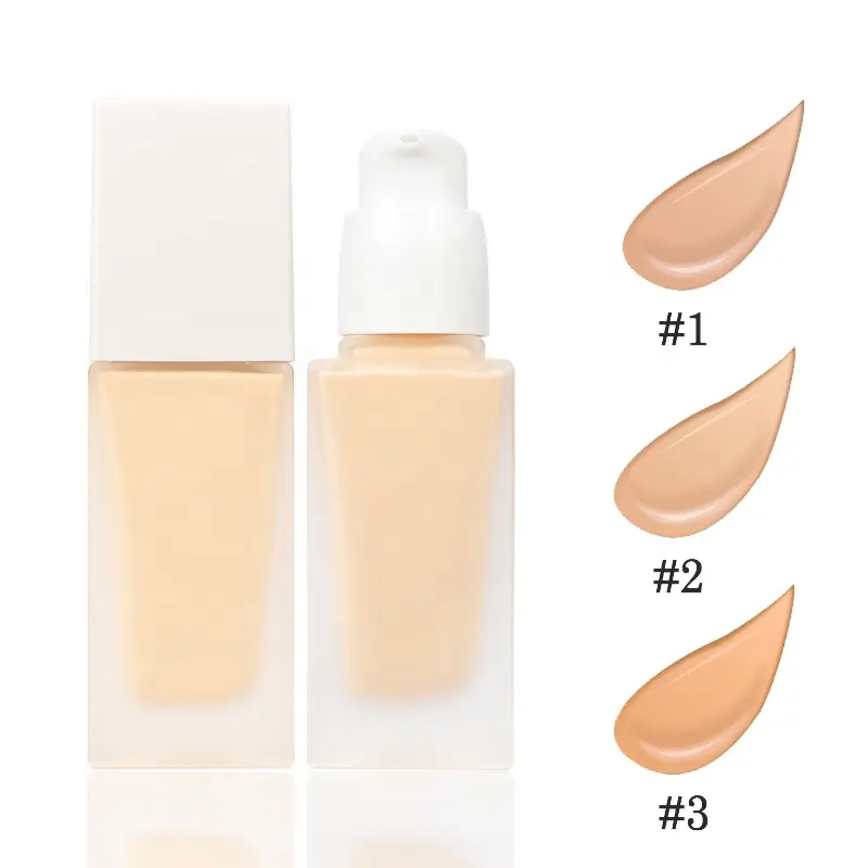 White Bottle Oil Free Cover Up Blemishes Liquid Foundation Makeup