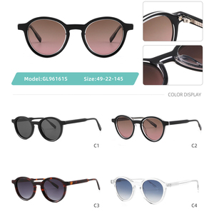 GLT96161S Gafas de sol populares Polarizadas Pesca Conducción Marcos redondos Marco transparente Gafas de sol Mujer Tonos personalizados Logo - Product Image 6