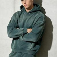 Hoodie longgar promosi dengan logo custom, MOQ rendah, dari pabrik grosir
