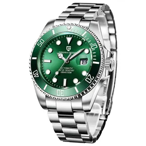 Durable Fully automatic mechanical men's watch fashionable transparent calendar luminous waterproof men's watch