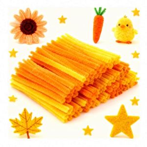 Kit de Manualidades con Limpiapipas de Chenilla, Coloridos, de 8mm y 30cm de Largo, para Actividades Educativas y Decoraciones Artísticas - Product Image 6