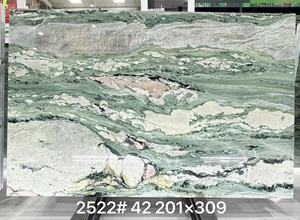 Dalles de marbre vert poli en quartzite vert Victoria de luxe, grandes dalles, pour murs et sols, quartzite premium pour comptoirs de cuisine - Product Image 3